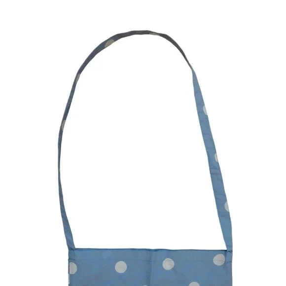 April Cornell Blue Polka Dot Tote Bag Cotton Boho Cottagecore Eco Friendly - Picture 4 of 5